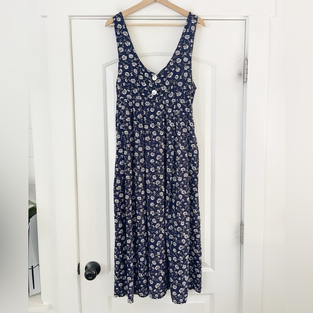 Express Blue and White Midi Dress